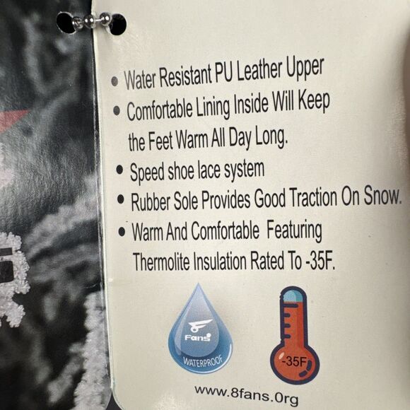 8 Fans Women's Size 10 Duck‎ Boots Waterproof Ankle Rain Insulated Shoes -flaw - Picture 7 of 14